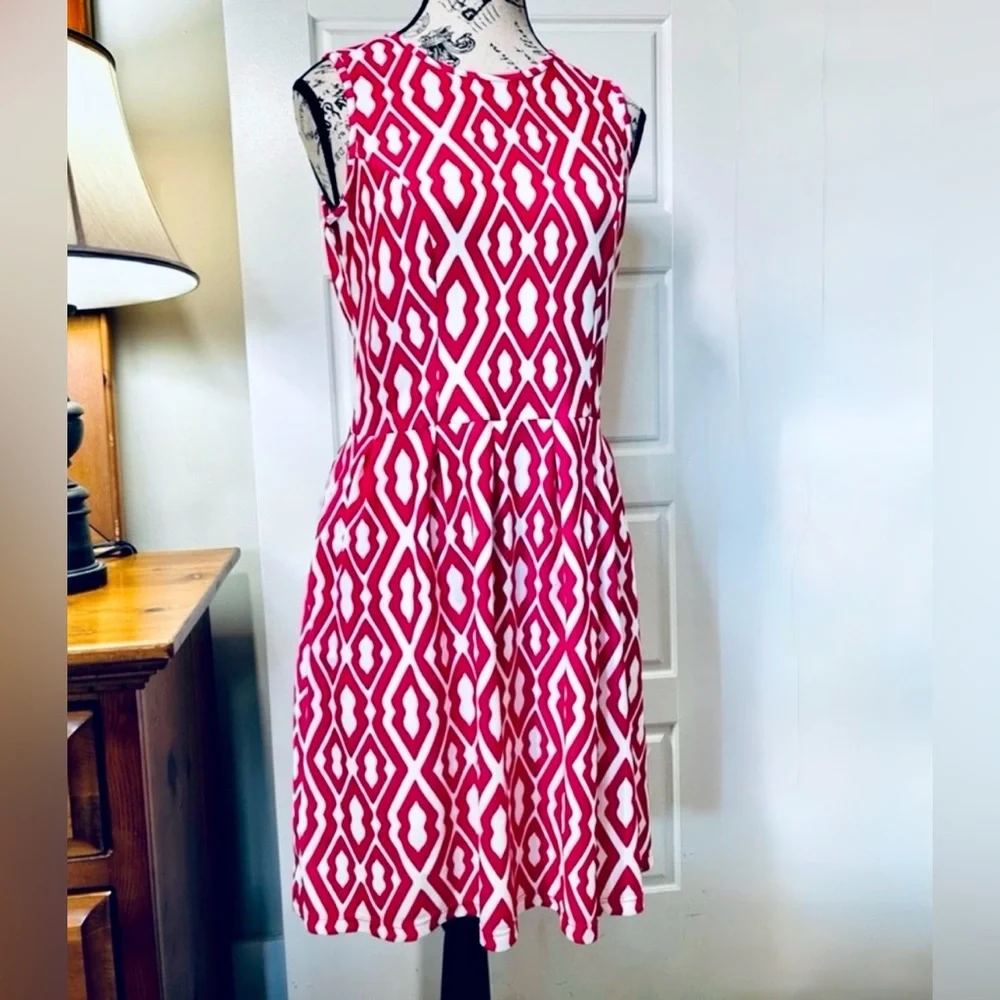 JUDE CONNALLY Mary Pat Pink IKat Jude Cloth Sheath Dress Pockets Sz Small - Picture 11 of 12